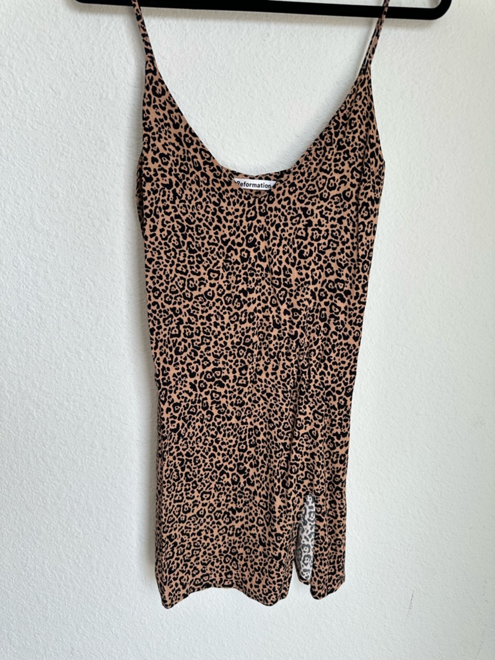 Reformation Marlowe Dress Bengal Leopard Animal print side slit Small‎ - Picture 6 of 16